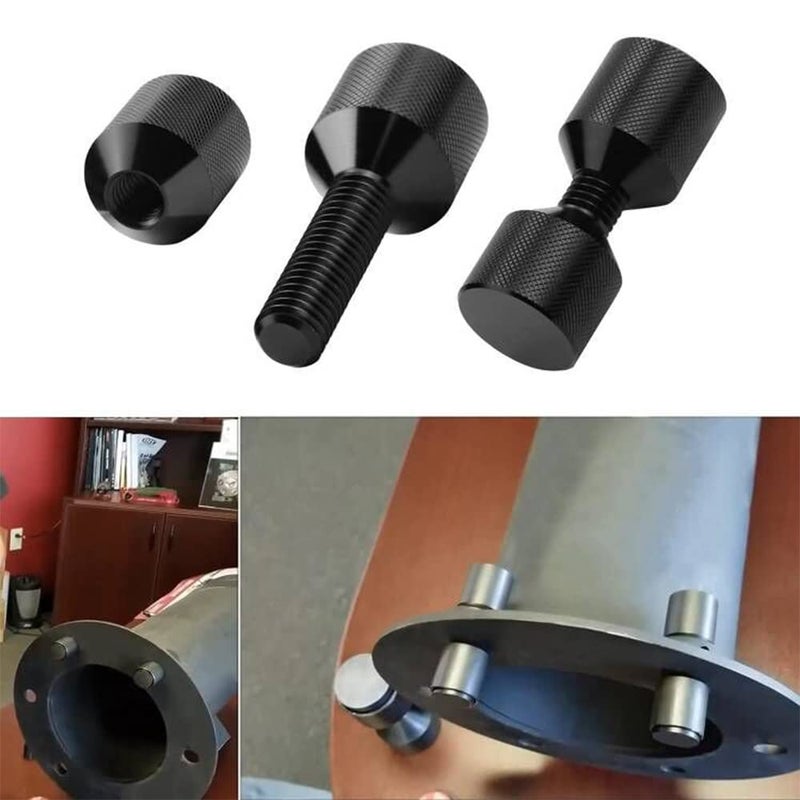 CNRAQR 1-1/8" Two Hole Pins 6061 Aluminum Lightweight Construction 2 Hole Flange Alignment Pin with Anodized Oxide Black Finish 4Pcs - Image 3